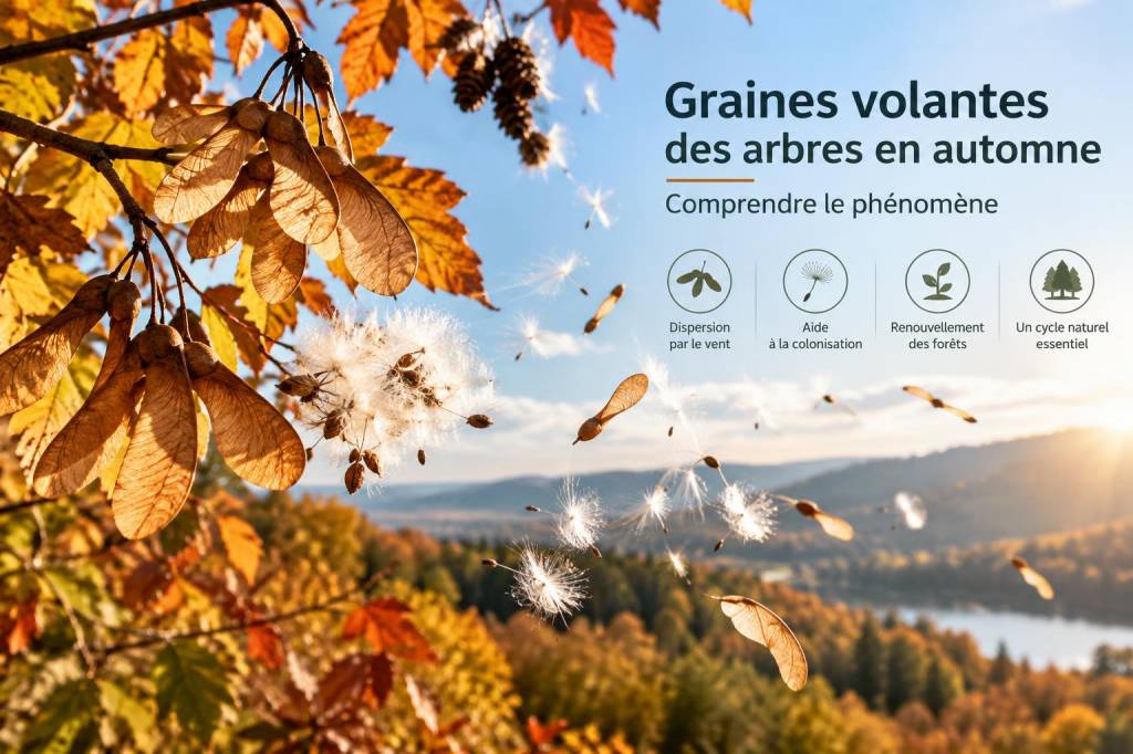 Graines volantes des arbres en automne : comprendre le phénomène